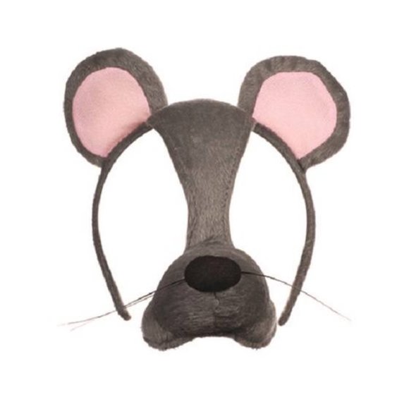 Gray Mouse Dress-Ups Animal Mask Headband NEW - Picture 1 of 2